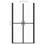 Puerta de ducha transparente (98-101)x190 cm de vidaXL, Puertas de ducha - Ref: Foro24-150830, Precio: 204,10 €, Descuento: %