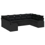Juego de Sofá de Jardín de 9 Piezas con Cojines Negro Poliratán de , Sofás de exterior - Ref: Foro24-3346203, Precio: 583,63 ...