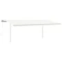 Automatic retractable awning with cream poles 6x3 m by vidaXL, Awnings - Ref: Foro24-3070007, Price: 662,27 €, Discount: %