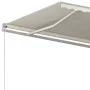 Automatic retractable awning with cream poles 6x3 m by vidaXL, Awnings - Ref: Foro24-3070007, Price: 662,27 €, Discount: %