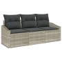 Conjunto de Sofá de Jardín de 3 Piezas con Cojines Ratán de Polietileno Beige Claro de , Sofás de exterior - Ref: Foro24-3346...