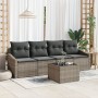 Conjunto de Sofá de Jardín de 5 Piezas con Cojines Gris Ratán Sintético de , Sofás de exterior - Ref: Foro24-3346589, Precio:...