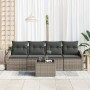 Conjunto de Sofá de Jardín de 5 Piezas con Cojines Gris Ratán Sintético de , Sofás de exterior - Ref: Foro24-3346589, Precio:...