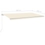 Toldo retráctil automático con postes crema 6x3 m de vidaXL, Toldos - Ref: Foro24-3070007, Precio: 639,44 €, Descuento: %