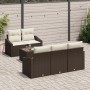 Conjunto de Sofá de Jardín de 6 Piezas con Cojines Marrón Poliratán de , Sofás de exterior - Ref: Foro24-3346598, Precio: 429...
