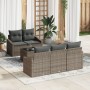 Juego de Sofá de Jardín de 6 Piezas con Cojines Gris de Ratán Sintético de , Sofás de exterior - Ref: Foro24-3346599, Precio:...
