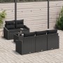 Set de Sofá de Jardín de 6 Piezas con Cojines Negro Poliratán de , Sofás de exterior - Ref: Foro24-3346603, Precio: 429,97 €,...