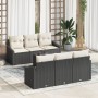 Sofás de Jardín de 7 Piezas con Cojines Negro Poliratán de , Sofás de exterior - Ref: Foro24-3346607, Precio: 471,71 €, Descu...
