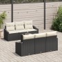 Sofás de Jardín de 7 Piezas con Cojines Negro Poliratán de , Sofás de exterior - Ref: Foro24-3346607, Precio: 471,71 €, Descu...