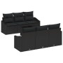 Conjunto de Sofás de Jardín de 7 Piezas con Cojines Negro Poliratán de , Sofás de exterior - Ref: Foro24-3346613, Precio: 478...