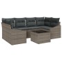 Juego de Sofás de Jardín de 7 Piezas con Cojines Gris Poliratán de , Sofás de exterior - Ref: Foro24-3346619, Precio: 445,34 ...