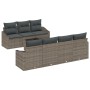 Conjunto de Sofá Jardín de 8 Piezas con Cojines en Poliratán Gris de , Sofás de exterior - Ref: Foro24-3346629, Precio: 515,7...