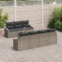 Conjunto de Sofá Jardín de 8 Piezas con Cojines en Poliratán Gris de , Sofás de exterior - Ref: Foro24-3346629, Precio: 515,7...