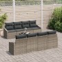 Juego de sofá de jardín de 9 piezas con cojines gris de poliratán de , Sofás de exterior - Ref: Foro24-3346649, Precio: 579,8...