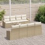 Juego de Sofás de Jardín de 9 Piezas con Cojines Beige Ratán Sintético de , Sofás de exterior - Ref: Foro24-3346651, Precio: ...