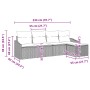 Conjunto de sofá de jardín de 5 piezas con cojines gris poliratán de , Sofás de exterior - Ref: Foro24-3346679, Precio: 297,7...