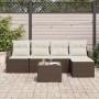 Conjunto de Sofá de Jardín de 5 Piezas con Cojines Gris Poliratán de , Sofás de exterior - Ref: Foro24-3346688, Precio: 354,6...