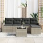 Juego de Sofá de Jardín de 6 Piezas con Cojines Gris Ratán Sintético de , Sofás de exterior - Ref: Foro24-3346692, Precio: 37...