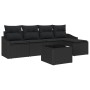Conjunto de Sofás de Jardín Set de 6 Negro de , Sofás de exterior - Ref: Foro24-3346693, Precio: 355,04 €, Descuento: %