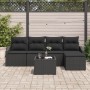 Conjunto de Sofás de Jardín Set de 6 Negro de , Sofás de exterior - Ref: Foro24-3346693, Precio: 355,04 €, Descuento: %
