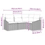 Conjunto de Sofás de Jardín de 4 Piezas con Cojines Beige de Ratán Poli de , Sofás de exterior - Ref: Foro24-3346700, Precio:...