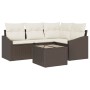 Set de Sofás de Jardín de 4 Piezas con Cojines Gris Poli Ratán de , Sofás de exterior - Ref: Foro24-3346708, Precio: 346,47 €...