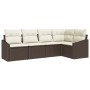 Conjunto de Sofás de Jardín de 5 Piezas con Cojines Ratán Marrón de , Sofás de exterior - Ref: Foro24-3346718, Precio: 346,97...