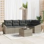 Juego de sofá de jardín de 6 piezas con cojines gris poliratán de , Sofás de exterior - Ref: Foro24-3346732, Precio: 422,73 €...
