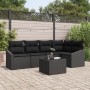 Juego de Sofás de Jardín Set de 6 Negro Rattan, Marco de Acero de , Sofás de exterior - Ref: Foro24-3346733, Precio: 396,89 €...