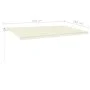 Toldo retráctil manual con LED crema 6x3,5 m de vidaXL, Toldos - Ref: Foro24-3070082, Precio: 863,37 €, Descuento: %
