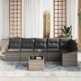 Conjunto de Sofá de Jardín de 6 Piezas con Cojines de Ratán Poliéster Negro de , Sofás de exterior - Ref: Foro24-3346749, Pre...