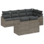 Conjunto de Sofá de Jardín de 7 piezas con Cojines Gris Poliratán de , Sofás de exterior - Ref: Foro24-3346759, Precio: 492,6...