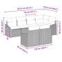 Conjunto de Sofá de Jardín de 7 piezas con Cojines Gris Poliratán de , Sofás de exterior - Ref: Foro24-3346759, Precio: 492,6...