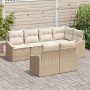 Conjunto de Sofá de Jardín de 7 Piezas con Cojines Beige Poliratán de , Sofás de exterior - Ref: Foro24-3346761, Precio: 526,...