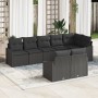 Conjunto de Sofás de Jardín Conjunto de 8 Negro Ratán de , Sofás de exterior - Ref: Foro24-3346773, Precio: 569,43 €, Descuen...
