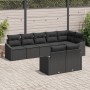 Conjunto de Sofás de Jardín Conjunto de 8 Negro Ratán de , Sofás de exterior - Ref: Foro24-3346773, Precio: 569,43 €, Descuen...