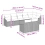 Conjunto de Sofás de Jardín Conjunto de 8 Negro Ratán de , Sofás de exterior - Ref: Foro24-3346773, Precio: 569,43 €, Descuen...