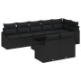 Juego de Sofá de Jardín Set de 9 Negro Ratán, Poliéster de , Sofás de exterior - Ref: Foro24-3346783, Precio: 620,29 €, Descu...