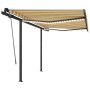 Toldo manual retráctil con LED amarillo y blanco 3x2,5 m de vidaXL, Toldos - Ref: Foro24-3070103, Precio: 366,56 €, Descuento: %