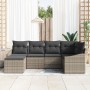 Juego de Sofá de Jardín de 6 Piezas con Cojines Gris Poliratan de , Sofás de exterior - Ref: Foro24-3346789, Precio: 371,45 €...