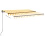 Toldo manual retráctil con LED amarillo y blanco 3x2,5 m de vidaXL, Toldos - Ref: Foro24-3070103, Precio: 366,56 €, Descuento: %