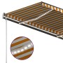 Toldo manual retráctil con LED amarillo y blanco 3x2,5 m de vidaXL, Toldos - Ref: Foro24-3070103, Precio: 366,56 €, Descuento: %