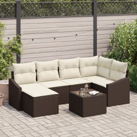 Conjunto de sofá de jardín de 6 piezas con cojines Grises de poliratán de , Sofás de exterior - Ref: Foro24-3346798, Precio: ...