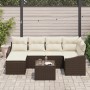 Conjunto de sofá de jardín de 6 piezas con cojines Grises de poliratán de , Sofás de exterior - Ref: Foro24-3346798, Precio: ...