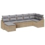 Conjunto de Sofá de Jardín de 7 Piezas con Cojines Beige Poliratán de , Sofás de exterior - Ref: Foro24-3346810, Precio: 451,...