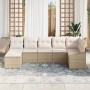 Juego de sofá de jardín de 7 piezas con cojines Beige Poliratán de , Sofás de exterior - Ref: Foro24-3346811, Precio: 455,38 ...