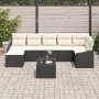 Set de Sofá de Jardín de 7 piezas con Cojines en Ratán Poliéster Marrón de , Sofás de exterior - Ref: Foro24-3346817, Precio:...