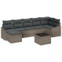 Juego de Sofá de Jardín de 7 Piezas con Cojines de Ratán Sintético Negro de , Sofás de exterior - Ref: Foro24-3346819, Precio...