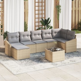 Conjunto de sofá de jardín de 8 piezas con cojines de ratán negro de , Sofás de exterior - Ref: Foro24-3346820, Precio: 502,1...