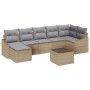 Conjunto de sofá de jardín de 8 piezas con cojines de ratán negro de , Sofás de exterior - Ref: Foro24-3346820, Precio: 502,1...